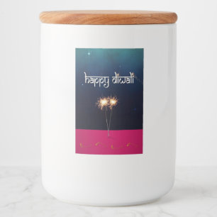 Pour Bocaux Sparkling Happy Diwali - Étiquette de contenants a