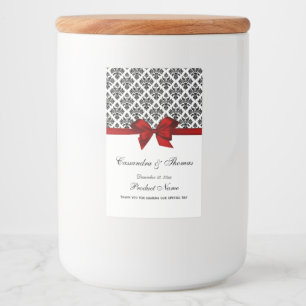 Pour Bocaux Vintage Black What Damask Red H Étiquette alimenta