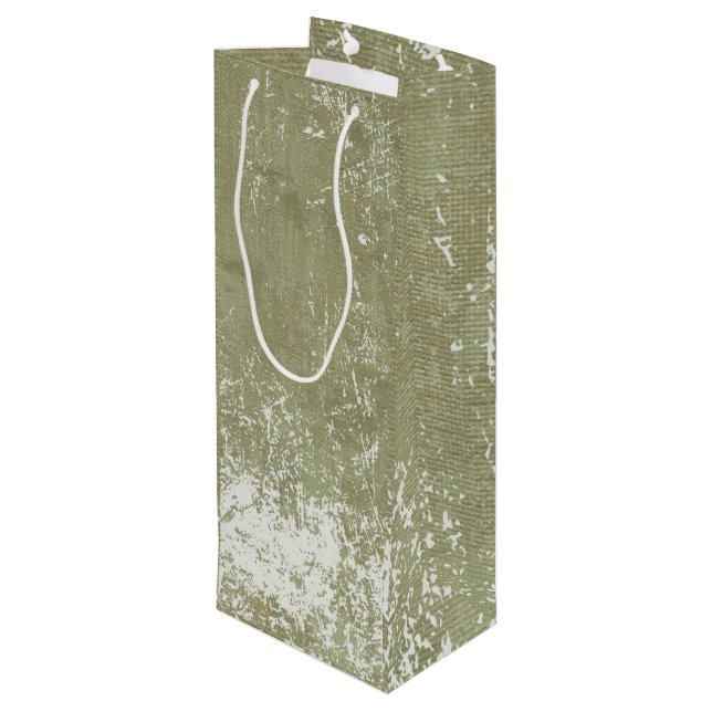 Pour Bouteille Aquarelle Sac cadeau esthétique rustique (Dos Angle)