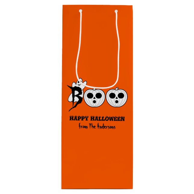 Pour Bouteille BOO ! Sac cadeau Halloween Ghost (Devant)