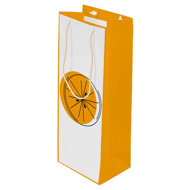 Pour Bouteille Citrus Orange sac cadeau vin orange (Devant Angle)