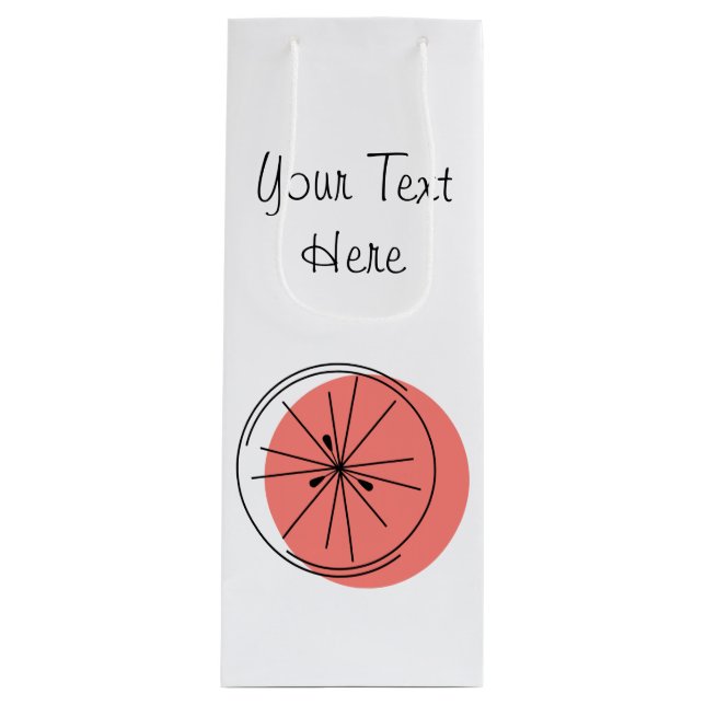 Pour Bouteille Citrus rose Vin sac cadeau (Devant)