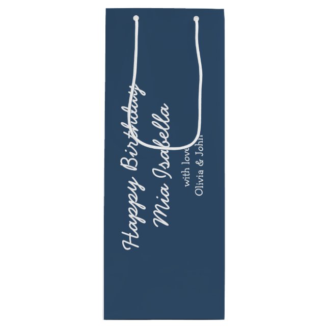 Pour Bouteille Couleur de tendance - Sac cadeau personnalisable b (Devant)