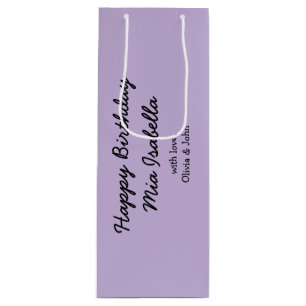 Pour Bouteille Couleur de tendance - Sac cadeau Personnalisable V
