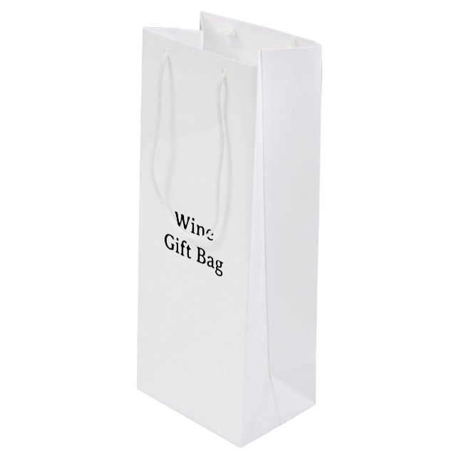 Pour Bouteille Créez votre propre sac cadeau simple personnalisé  (Devant Angle)