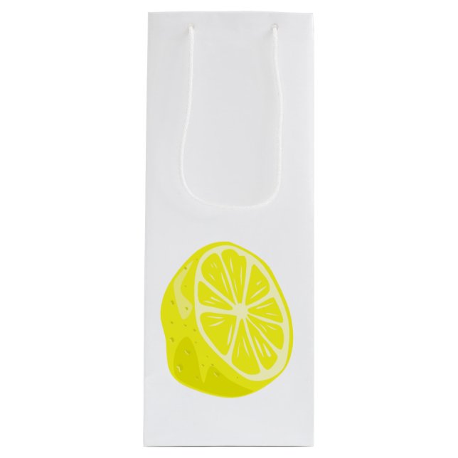 Pour Bouteille Demi de sac de cadeau de citron (Devant)