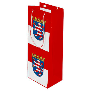 Pour Bouteille Drapeau de Hesse Vin Sac cadeau