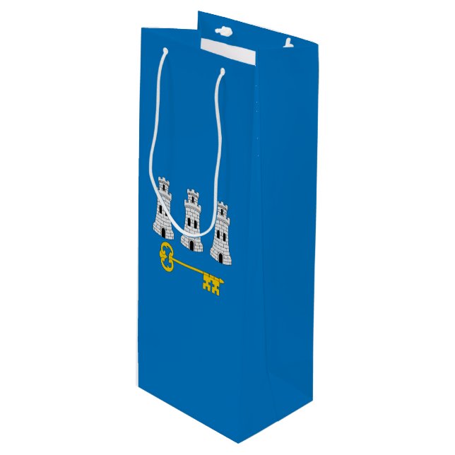 Pour Bouteille Drapeau de La Havane, Cuba Sac cadeau de vin (Devant Angle)