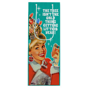 Pour Bouteille Funny Obtenez Lit Fille Noël Sac cadeau de Noël -