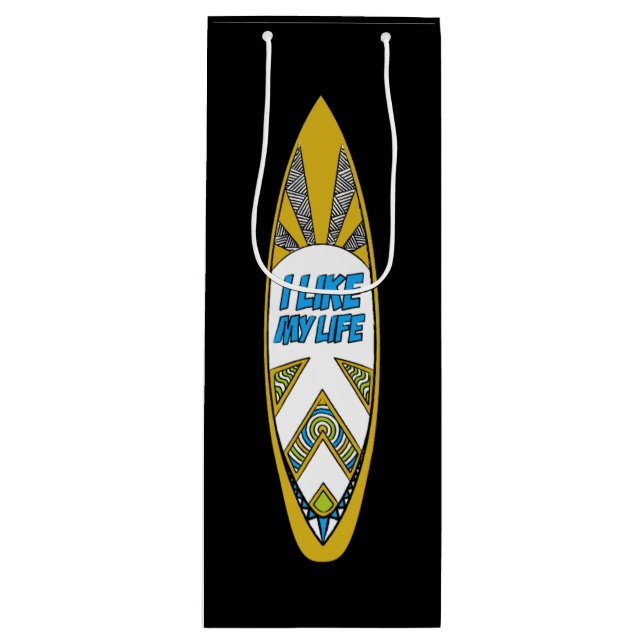 Pour Bouteille J'aime MON sac de cadeau de planche de surf de la (Devant)
