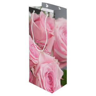 Pour Bouteille Joyeuse fête des mères Joli vin Rose sac cadeau
