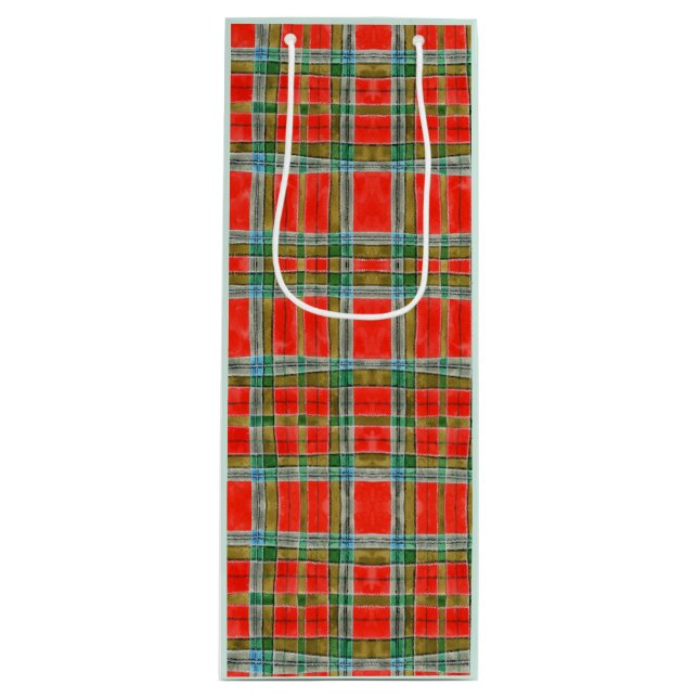 Pour Bouteille MAC BAIN TARTAN Sac cadeau vin (Devant)