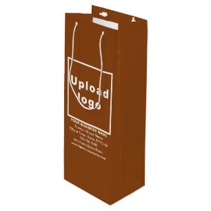 Pour Bouteille Marque d'affaires sur Sac cadeau de vin Brown