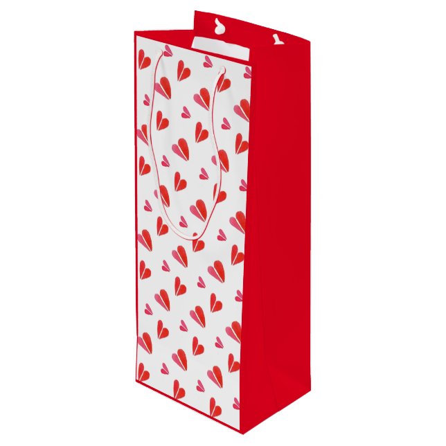 Pour Bouteille MINI HEARTS Vin Sac cadeau (Dos Angle)