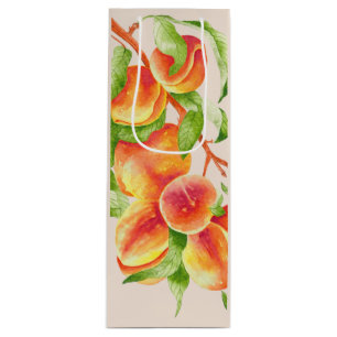 Pour Bouteille 'Peach Paradise' sur un sac cadeau