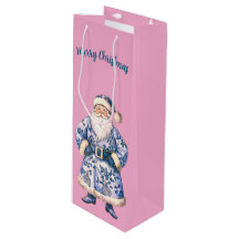 Sac à vin cadeau Père Noël