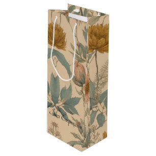 Pour Bouteille Sac cadeau au vin de fleurs