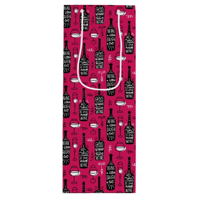 Pour Bouteille Sac cadeau aux amateurs de vin (Devant)