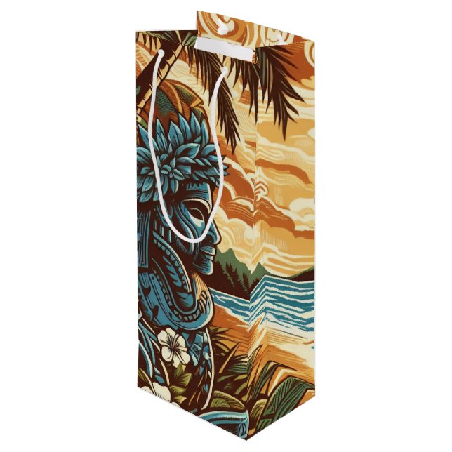 Pour Bouteille Sac cadeau Culture Île 10 (Dos Angle)