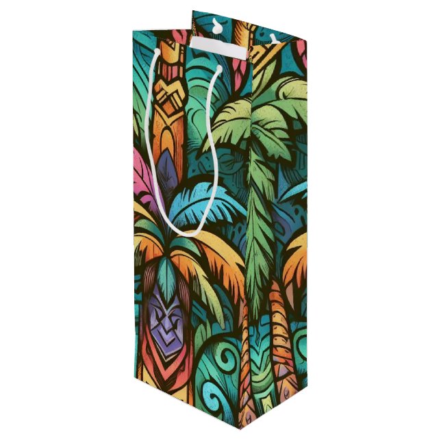 Pour Bouteille Sac cadeau culture Tiki 01 (Dos Angle)