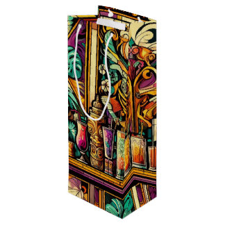 Pour Bouteille Sac cadeau culture Tiki 04