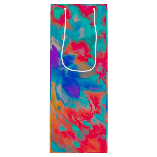 Pour Bouteille Sac cadeau de Mouvement de fleur (Devant)