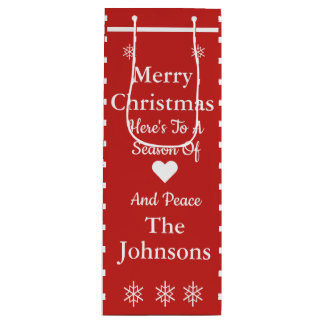 Pour Bouteille Sac cadeau de Noël personnalisé