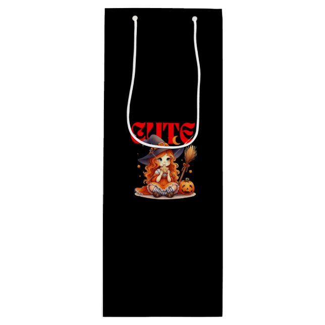 Pour Bouteille Sac cadeau de sorcière Halloween (Devant)
