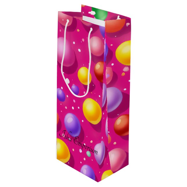 Pour Bouteille Sac cadeau de vin Bubbly (Devant Angle)