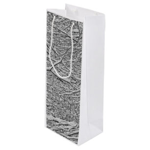 Pour Bouteille Sac cadeau de vin de Branches neigeuses