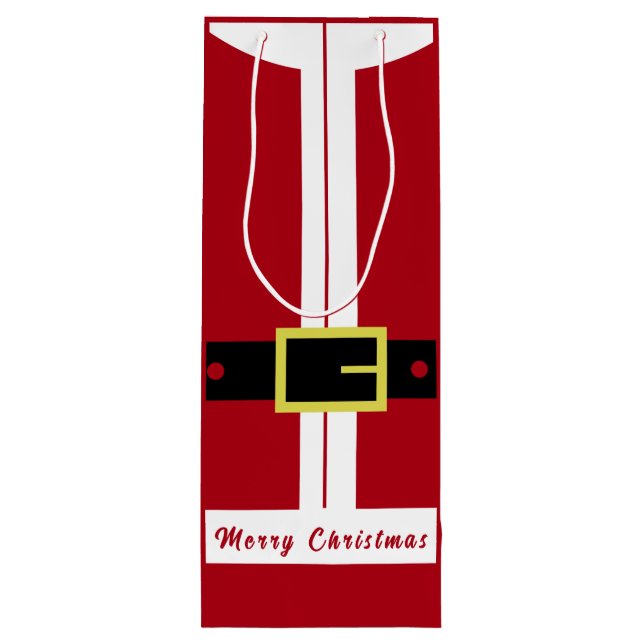 Pour Bouteille Sac cadeau de vin de Noël Cadeaux du Père Noël - D (Dos)