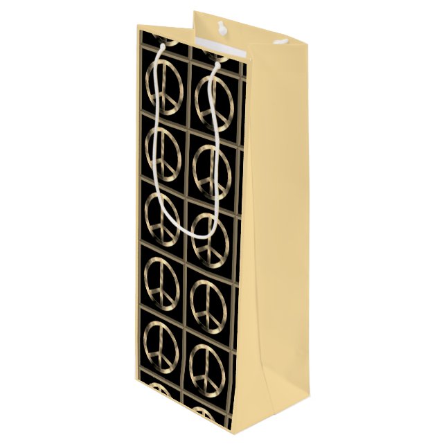 Pour Bouteille Sac cadeau de vin SIGN PEACE (Devant Angle)