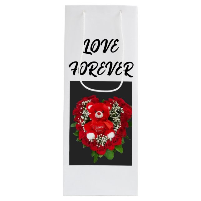 Pour Bouteille Sac cadeau élégant et durable (Devant)