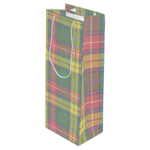 Pour Bouteille Sac Cadeau Élevé Vin Coloré Tartan Écossais