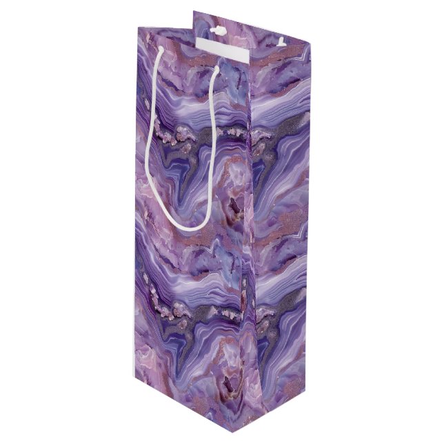 Pour Bouteille Sac cadeau en papier (Devant Angle)