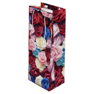 Pour Bouteille Sac Cadeau Grand Format Vin Roses Colorées