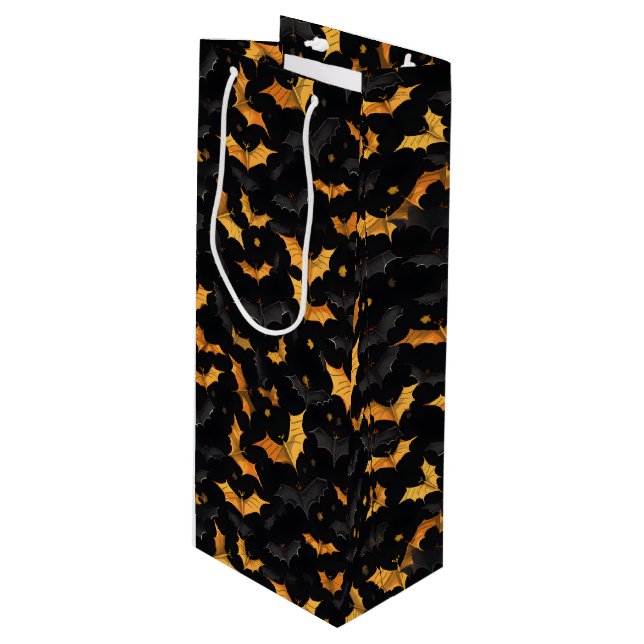 Pour Bouteille Sac cadeau Halloween (Devant Angle)