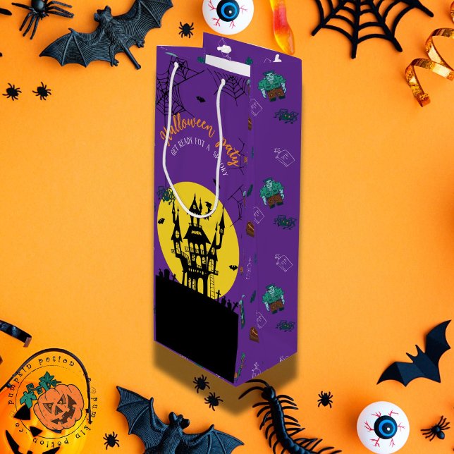 Pour Bouteille 🎃 Sac cadeau Halloween Éffrayant (Créateur téléchargé)