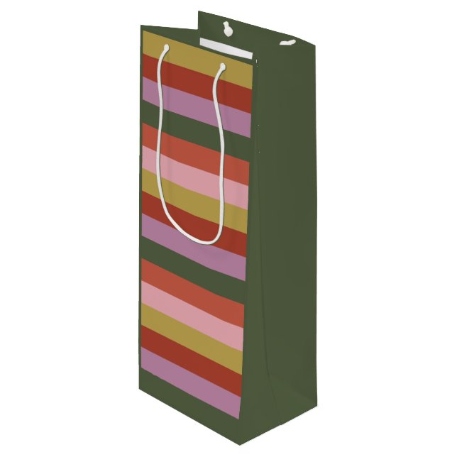 Pour Bouteille Sac cadeau joyeusement festif (Devant Angle)
