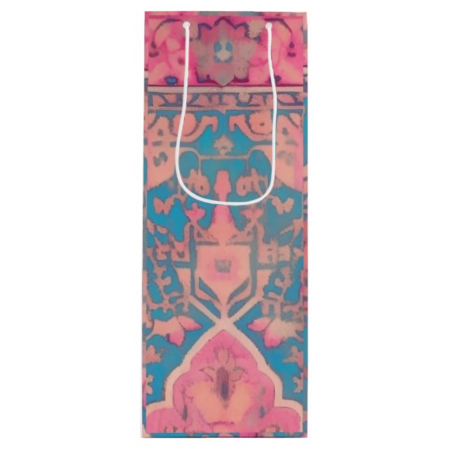 Pour Bouteille Sac cadeau motif persan (Devant)