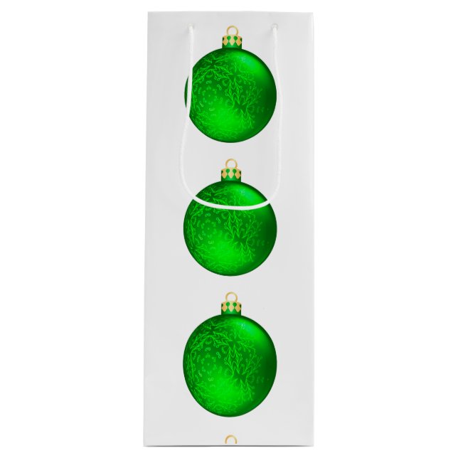 Pour Bouteille Sac cadeau ornemental vert (Devant)