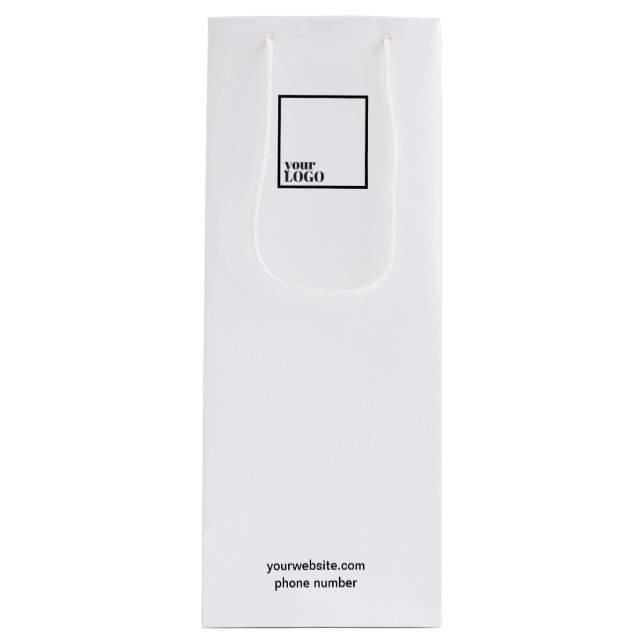 Pour Bouteille Sac cadeau personnalisé avec logo (Devant)