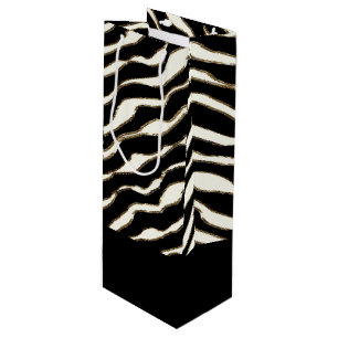 Pour Bouteille Sac cadeau personnalisé Zebra Print