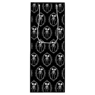 Pour Bouteille Sac cadeau Siamese Twins Skeleton