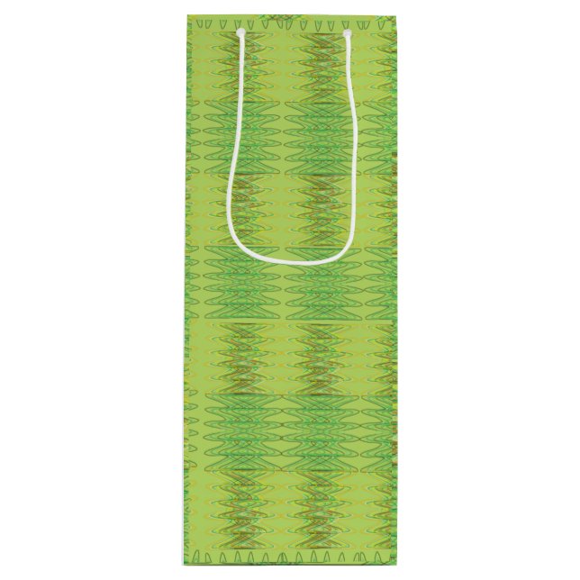 Pour Bouteille Sac cadeau Spiral Vert (Devant)