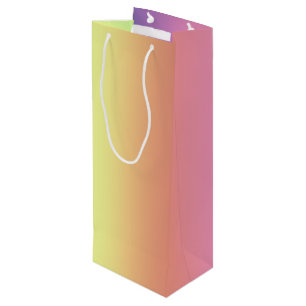 Pour Bouteille Sac cadeau - Stripes arc-en-ciel verticales