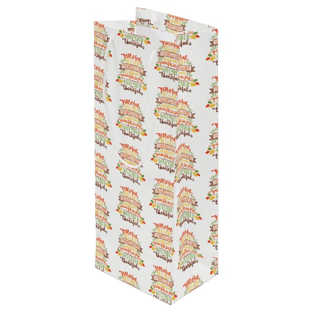 Pour Bouteille Sac cadeau Thanksgiving (Dos Angle)