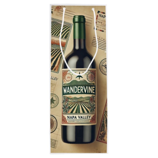 Pour Bouteille Sac cadeau - Vin (Dos)