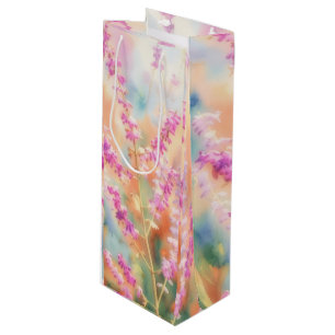 Pour Bouteille Sac Cadeau Vin Fleurs Roses Florales