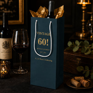 Pour Bouteille Sac Cadeau Vin Vintage 60